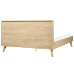 Beliani Bed Rattan Monpazier 160 X 200 Cm (Eu King Size) Light Brown - thumbnail 6