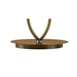 Luminosa Lighting Luminosa Ninette Table Lamp 2 Light E14 Large, Antique Brass With Black Shade - thumbnail 3