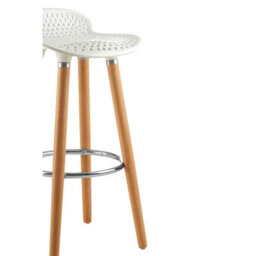 Orsina Matte White Bar Stool, Easy To Clean Kitchen Bar Stool, Footrest Bar Stool, Space-Saver Breakfast Stool - thumbnail 6