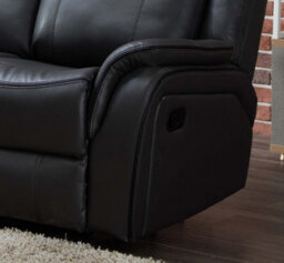 Furnishings For Less UK New Hampshire Grey 2 Piece Leather Aire Reclining Sofa Suite Recliner 3 Seater And 2 Seater - thumbnail 2
