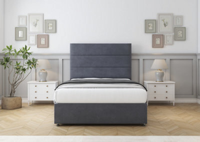 "Comfort Rosa Steel Plush Divan Bed Base 2 Drawers Same Side - 26"" Strutted 3' Single" - image 1