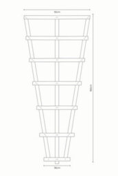 Mirroroutlet The Trellis Fan Design Large Scandinavian Spruce Wood Wall Fence Or Leaner Mirror 180Cm X 92Cm - thumbnail 3