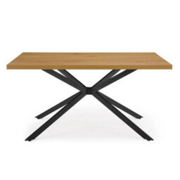 6 Seater Dining Table, Rectangular Natural Wood Effect Kitchen Table - thumbnail 1