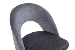 Aspect Furniture Set Of 2 Lincoln Swivel Barstool W Padded Seat, Black Base-Grey Linen - thumbnail 7