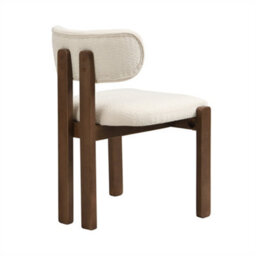 Abrihome Set Of 2, Solid Wood Chairs, Dining Chairs, Suitable For Homes, Restaurants, Living Rooms, And Cafes, Boucle, Walnut Wood Color - thumbnail 7