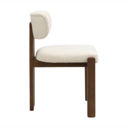 Abrihome Set Of 2, Solid Wood Chairs, Dining Chairs, Suitable For Homes, Restaurants, Living Rooms, And Cafes, Boucle, Walnut Wood Color - thumbnail 9