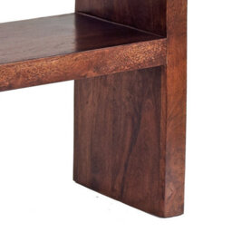 Loft Solid Dark Wood Console Table With Shelf - thumbnail 4