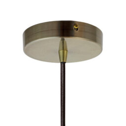 Navy Blue Worcester Painted Dome Pendant Light With Antique Brass Lamp Holder And Black Round Cable - Se Home - thumbnail 4