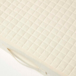 Homescapes Cream Quilted Cotton 2 Seater Orthopaedic Booster Cushion Cover - thumbnail 5