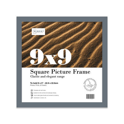 9X9 Grey Picture Frame (22.9 X 22.9Cm) Poster, Photo, Artwork, Gallery Wall Or Print - image 1