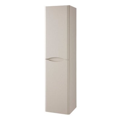 Clifton Bathroom Wall Hung 2-Door Tall Storage Unit 350mm Wide X 330mm Deep - Cashmere - (Arch) - image 1