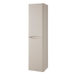 Clifton Bathroom Wall Hung 2-Door Tall Storage Unit 350mm Wide X 330mm Deep - Cashmere - (Arch) - thumbnail 1