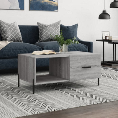 Berkfield Coffee Table Grey Sonoma 90X50X40 Cm Engineered Wood - image 1
