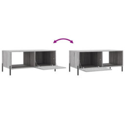 Berkfield Coffee Table Grey Sonoma 90X50X40 Cm Engineered Wood - thumbnail 9