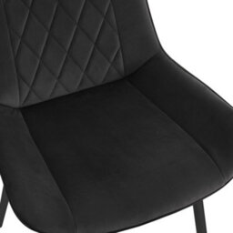 Home Detail Modena Marble Effect Dining Table & Black Velvet Almeria Chairs, 4 Seater - thumbnail 6