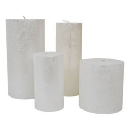 Buttercup Farm Libra Rustica Pillar Candle - Paraffin - L10 X W10 X H10 Cm - Pearl/white - thumbnail 3