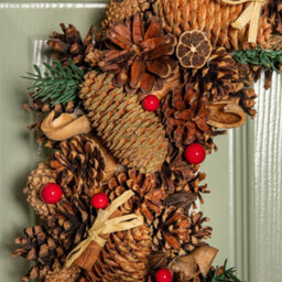 Samuel Alexander 50Cm Winter Spice Hanging Christmas Wreath With Pine Cones Red Berries & Dried Fruit - thumbnail 3
