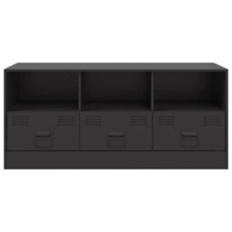 Berkfield Tv Cabinet Black 99X39X44 Cm Steel - thumbnail 6
