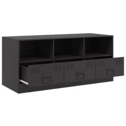 Berkfield Tv Cabinet Black 99X39X44 Cm Steel - thumbnail 7