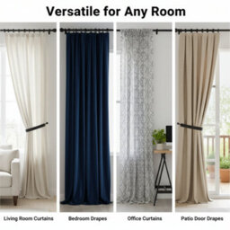 Homeelabador 45mm Extra Large Black Colour Pole Curtain Rings With Eyelet - Pack Of 48 - thumbnail 5