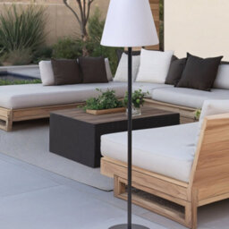 Beliani Outdoor Led Solar Floor Lamp Ip54 Waterproof With Remote, Multi-Colour, 150Cm - thumbnail 1
