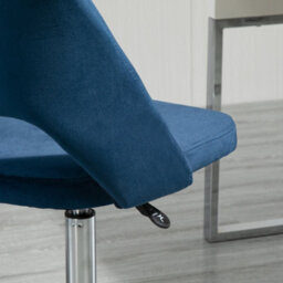 Vinsetto Mid-Back Swivel Home Office Chair Scallop Computer Chair Dark Blue - thumbnail 8