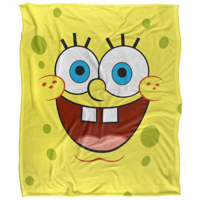 Spongebob Squarepants Silky Goofy Blanket Yellow (One Size) - image 1