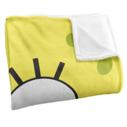 Spongebob Squarepants Silky Goofy Blanket Yellow (One Size) - thumbnail 2