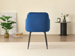 Outdoor Living (NW) Ltd Charlotte Velvet Comfort Dining Chairs - Blue - Set Of 2 - thumbnail 5