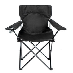 OHS Outdoor Camping Chair 2 X Folding Portable Picnic Garden Seat, Black - Adults - thumbnail 2