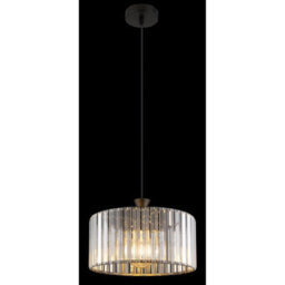 Luminosa Lighting Luminosa Jordana Cylindrical Pendant Ceiling Light Matt Black 1X E27 - thumbnail 4