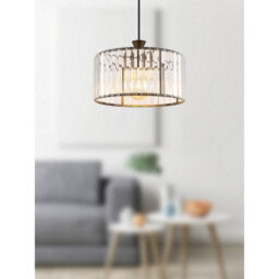 Luminosa Lighting Luminosa Jordana Cylindrical Pendant Ceiling Light Matt Black 1X E27 - thumbnail 6