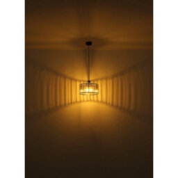 Luminosa Lighting Luminosa Jordana Cylindrical Pendant Ceiling Light Matt Black 1X E27 - thumbnail 5
