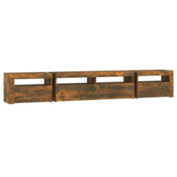 Berkfield Tv Cabinet With Led Lights Smoked Oak 240X35X40 Cm - thumbnail 8