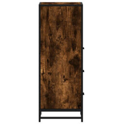 Berkfield Bathroom Cabinet Smoked Oak 35X37.5X100 Cm Engineered Wood - thumbnail 7