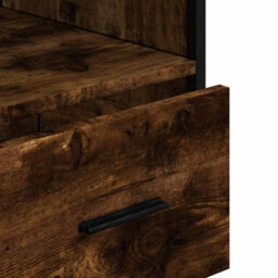 Berkfield Bathroom Cabinet Smoked Oak 35X37.5X100 Cm Engineered Wood - thumbnail 9