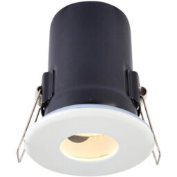 Matt White Recessed Bathroom Downlight - 50W Gu10 Reflector - Ip65 Ceiling Light - thumbnail 3