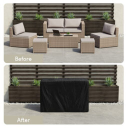 Lassic Garden Vida Islay 6 Seater Rattan Set, Grey & Outdoor Patio Furniture Cover - Fully Assembled - thumbnail 9
