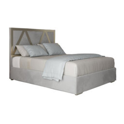 Belgrave Upholstered Soft Velvet Metal Designer Bed Frame - thumbnail 1