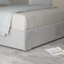 Belgrave Upholstered Soft Velvet Metal Designer Bed Frame - thumbnail 5