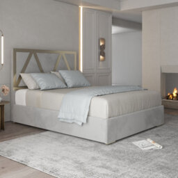 Belgrave Upholstered Soft Velvet Metal Designer Bed Frame - thumbnail 3