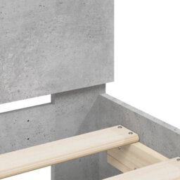 Berkfield Bed Frame Without Mattress Concrete Grey 160X200 Cm - thumbnail 8