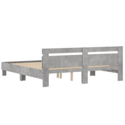 Berkfield Bed Frame Without Mattress Concrete Grey 160X200 Cm - thumbnail 7