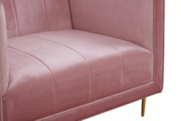 Orsina Glamorous Pink Armchair, Plush Velvet Upholstered Seat, Sofa Couch For Patio, Mid-Century Modern Armchair - thumbnail 8
