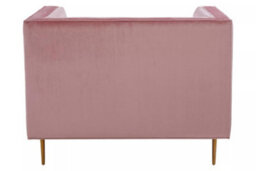 Orsina Glamorous Pink Armchair, Plush Velvet Upholstered Seat, Sofa Couch For Patio, Mid-Century Modern Armchair - thumbnail 5