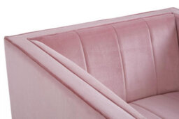 Orsina Glamorous Pink Armchair, Plush Velvet Upholstered Seat, Sofa Couch For Patio, Mid-Century Modern Armchair - thumbnail 6