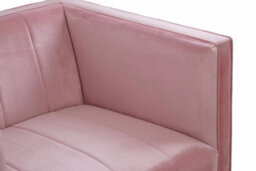 Orsina Glamorous Pink Armchair, Plush Velvet Upholstered Seat, Sofa Couch For Patio, Mid-Century Modern Armchair - thumbnail 7
