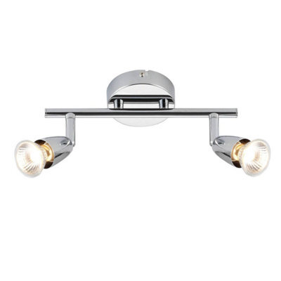 Luminosa Lighting Luminosa Amalfi 2 Light Adjustable Spotlight Chrome, Gu10 - image 1