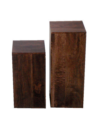Buttercup Farm Dakota Lamp (Set Of 2) Large - Mango Wood - L24 X W24 X H60 Cm - Dark Finish - image 1