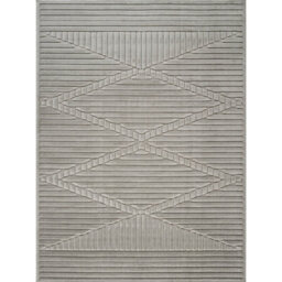 Livabliss Le Mans-Modern Grey 3D High & Low Pile Textured In- & Outdoor Rug 160 X 220 Cm Easy Care, Non Shedding - thumbnail 1